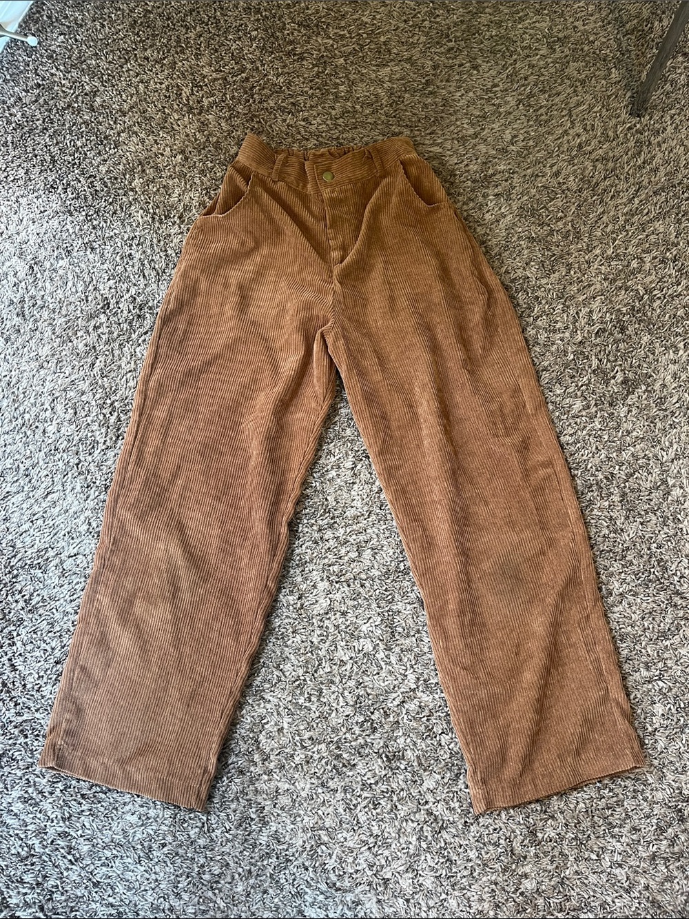 Source Unknown Brown Corduroy Wide-Leg Pants